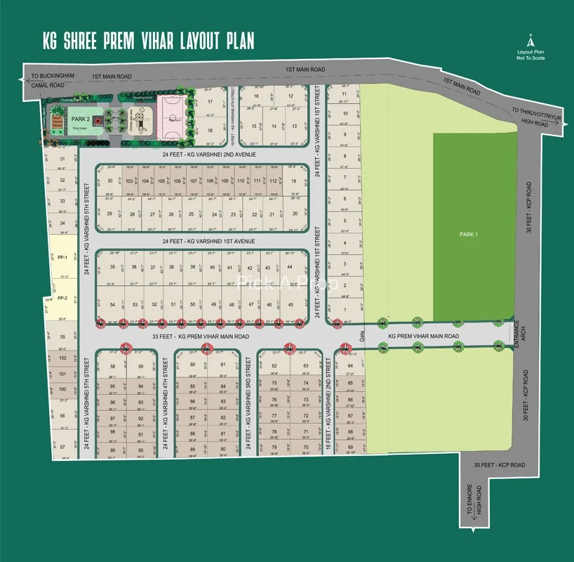 KG SHREE PREM VIHAR, Premium Plots for Sale in Thiruvottiyur Chennai